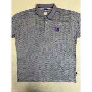 Reebok NFL Team Apparel New York Giants Polo Shirt XL Geometric Print